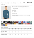 RFTC JR Tennis BELLA CANVAS Long Sleeve White Tshirt YOUTH & ADULT